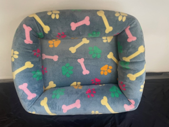 Kuschelbett - Supermini  Pfote bunt55x40 cm außen